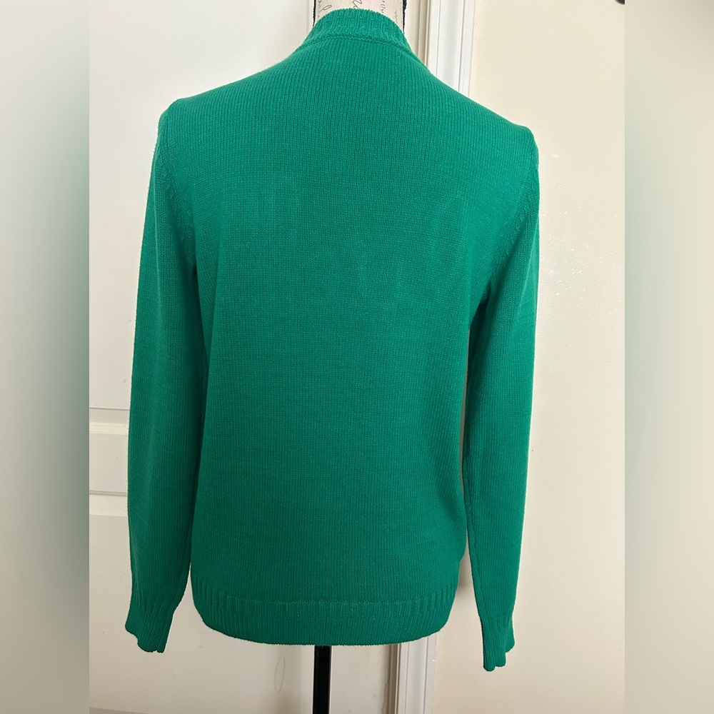 LOFT Green 'Luck' Embroidered Sweater - Picture 3 of 3